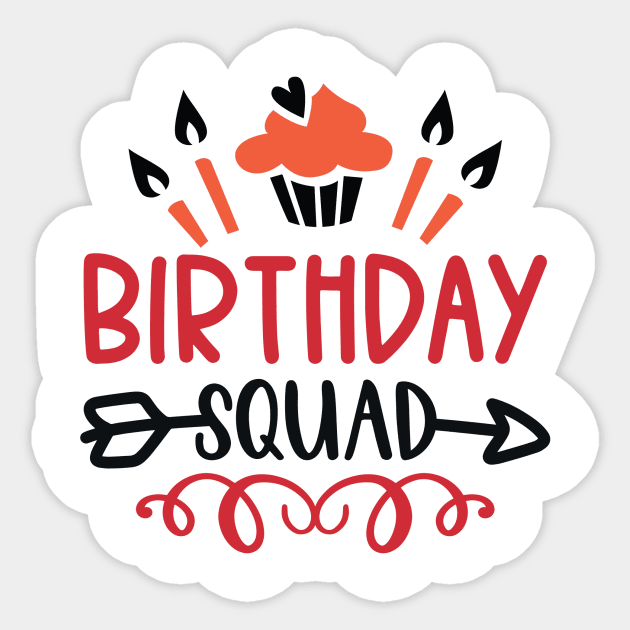 Birthday squad Sticker by AMER.COM